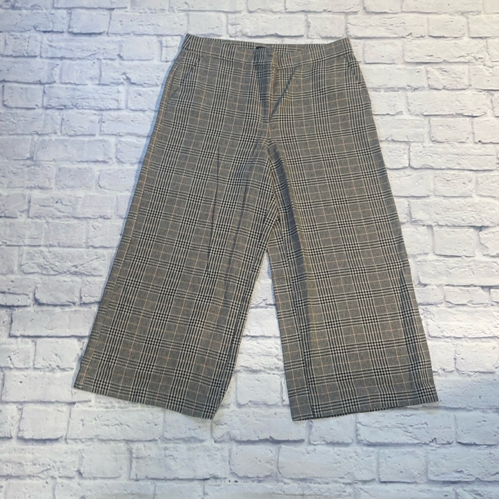 LOFT Wide Leg Shimmer Plaid - Size 12